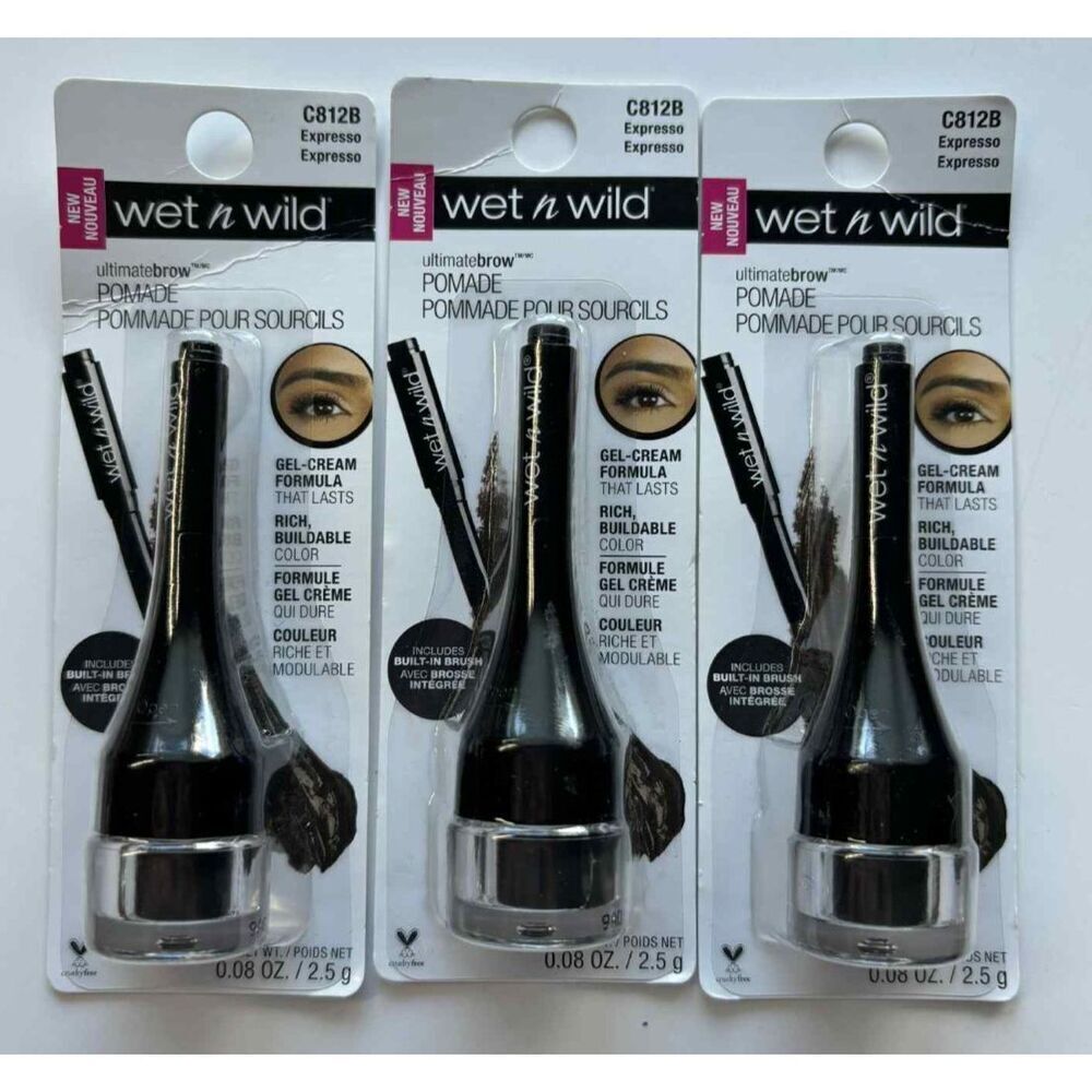 Wet n Wild Ultimate Brow Pomade C812B Expresso Lot of 3